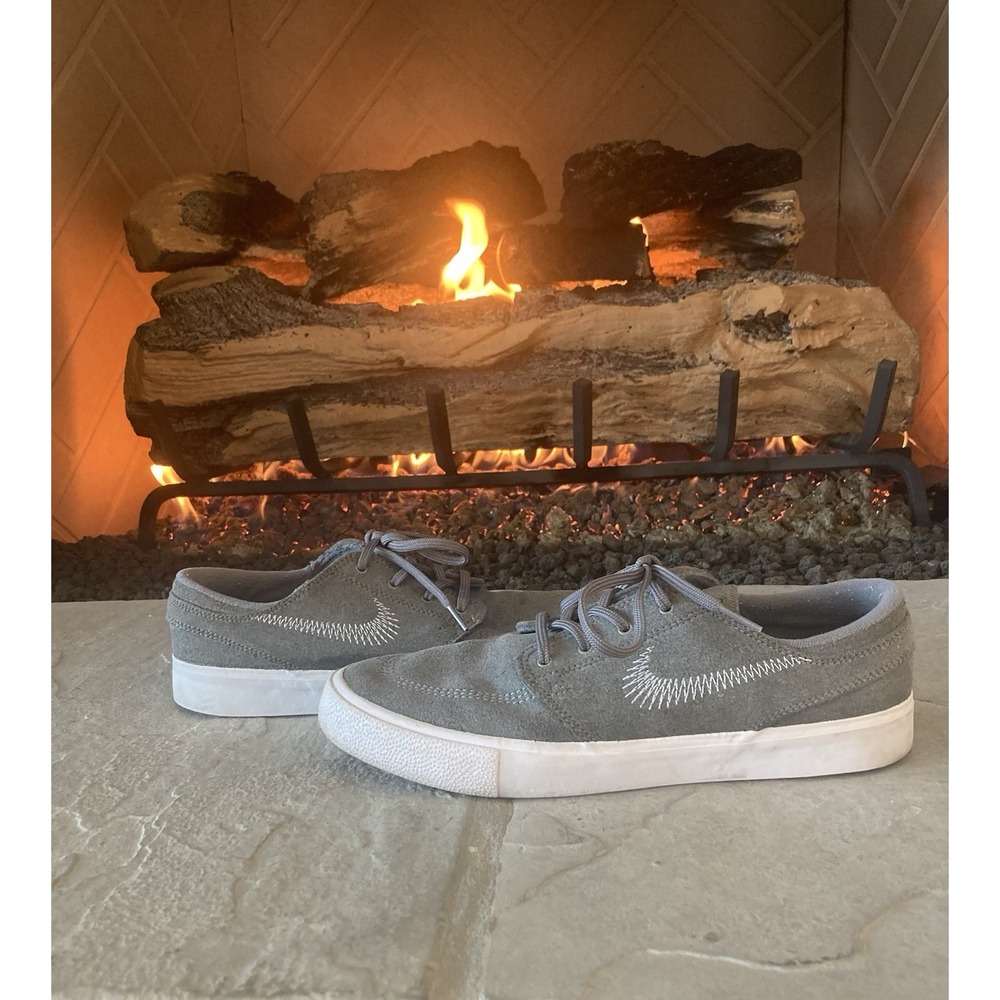 Nike Zoom Stefan Janoski FL RM SB Tumbled Grey Gray SZ 8 Skateboarding Shoes